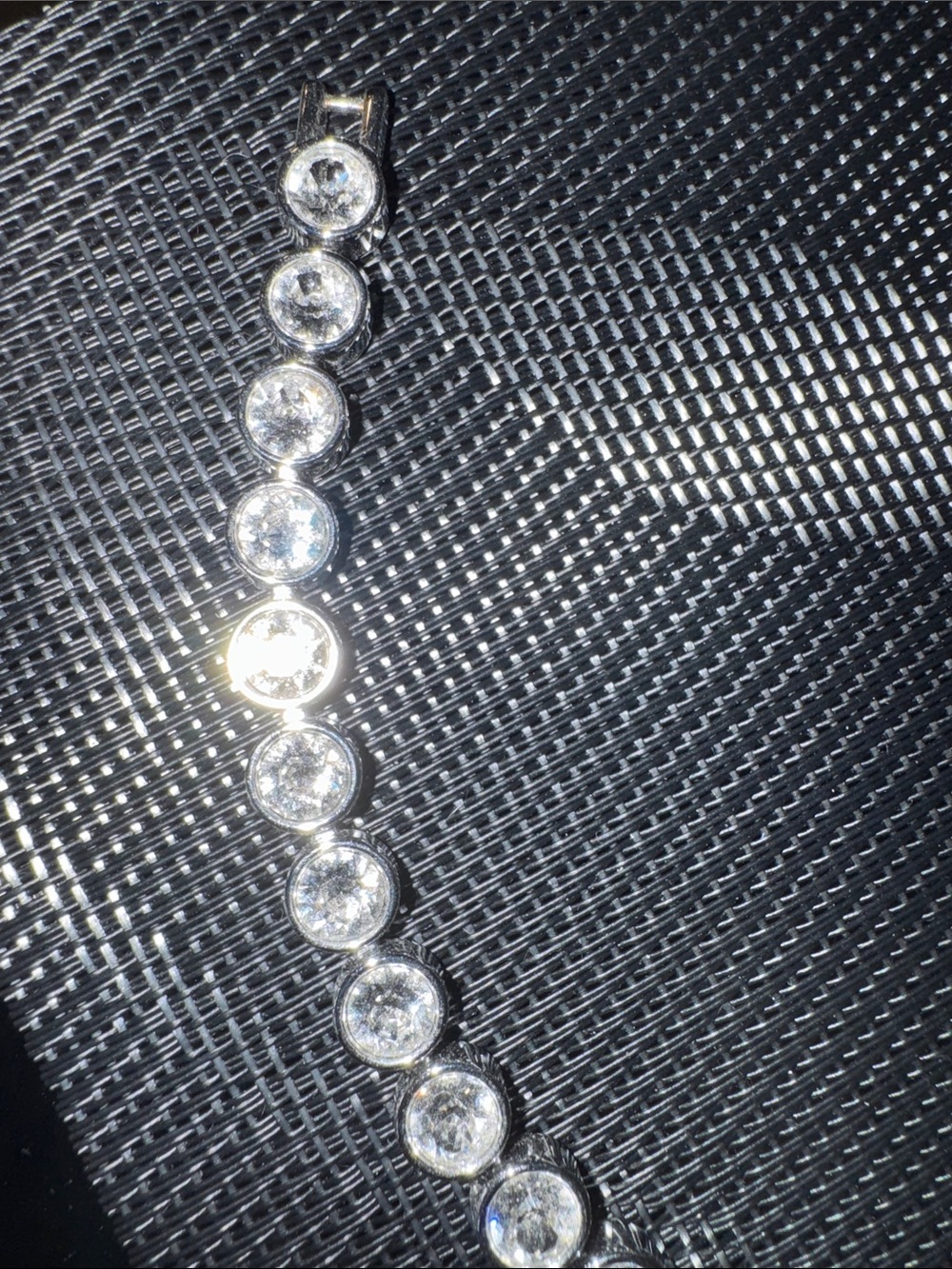 Touchstone Crystal Ice Tennis Bracelet by Swarovski. 7.5”
